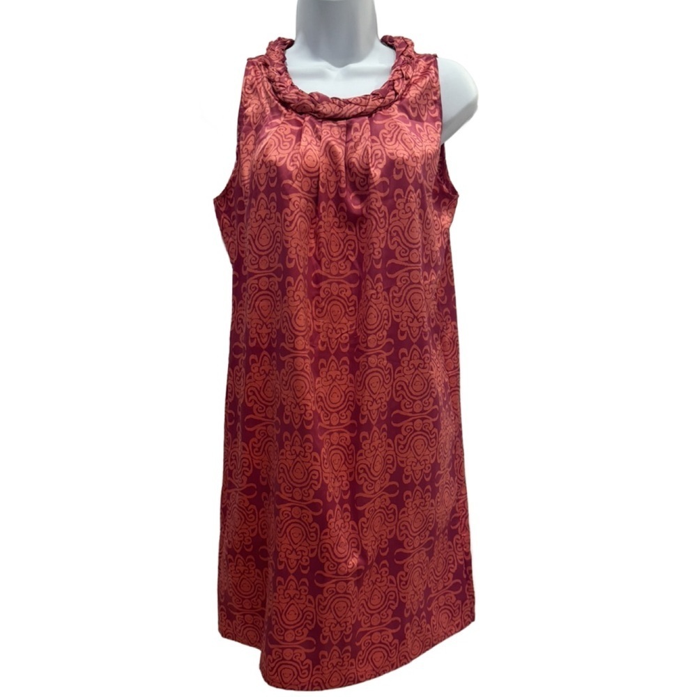 Tracy Negoshian Pink and Orange Patterned Dress, size Medium
